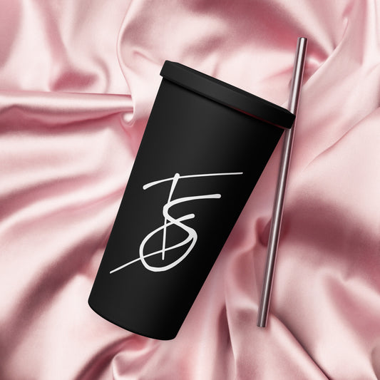 Tso Signature tumbler with straw