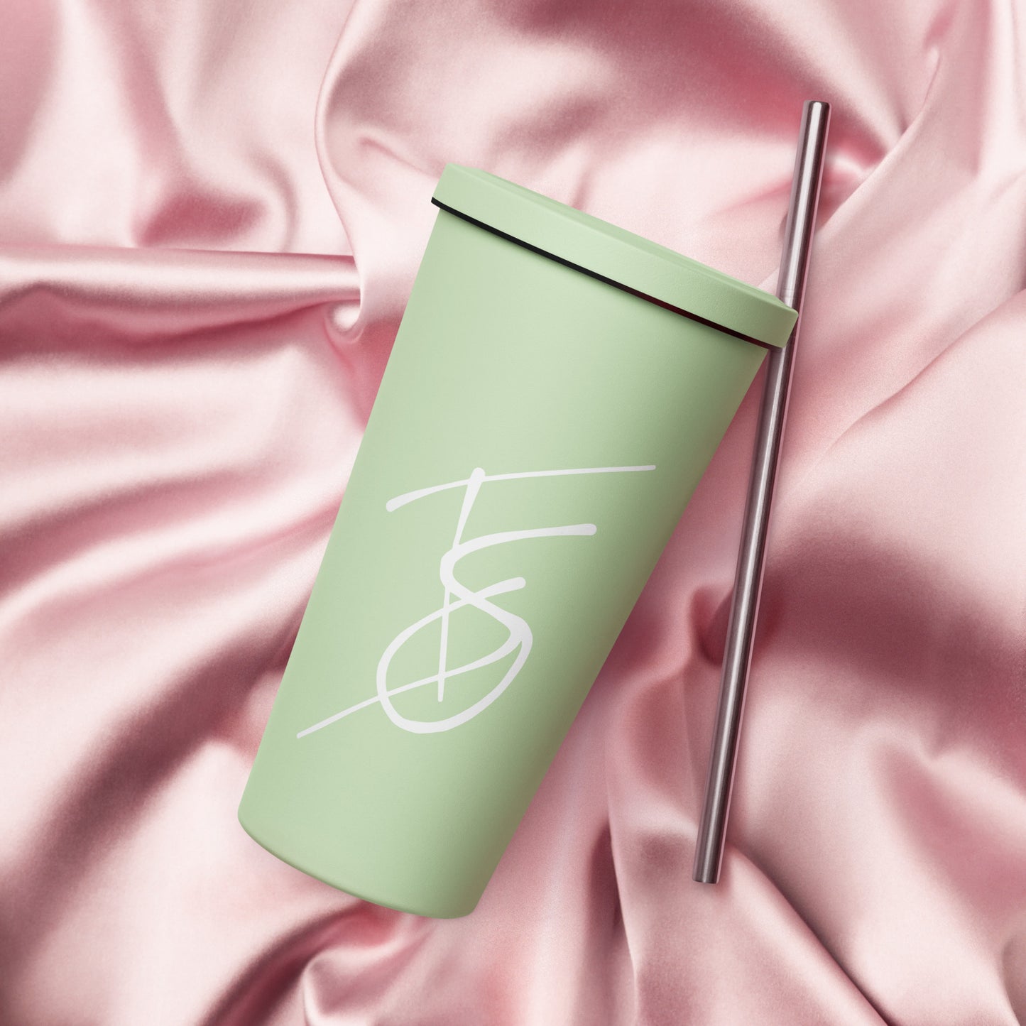 Tso Signature tumbler with straw