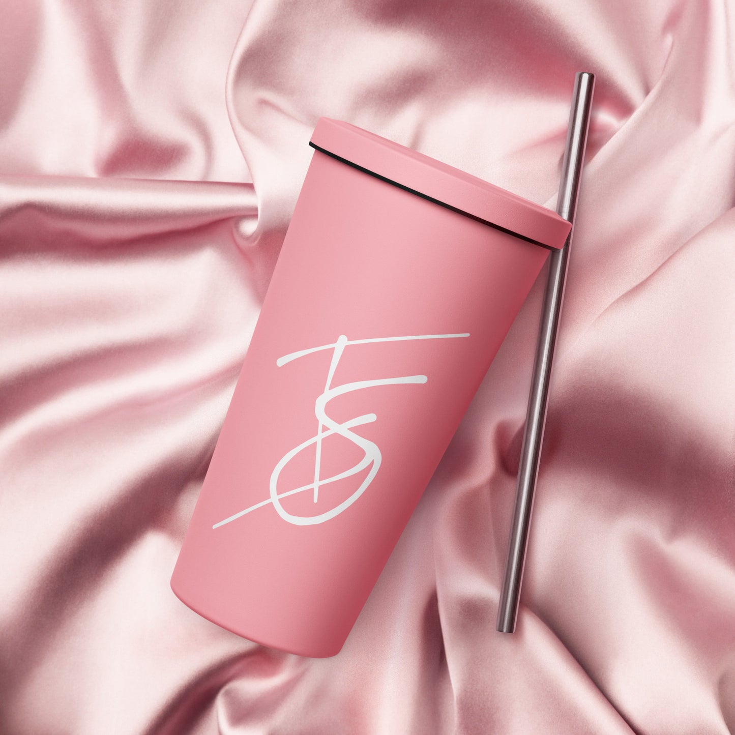 Tso Signature tumbler with straw