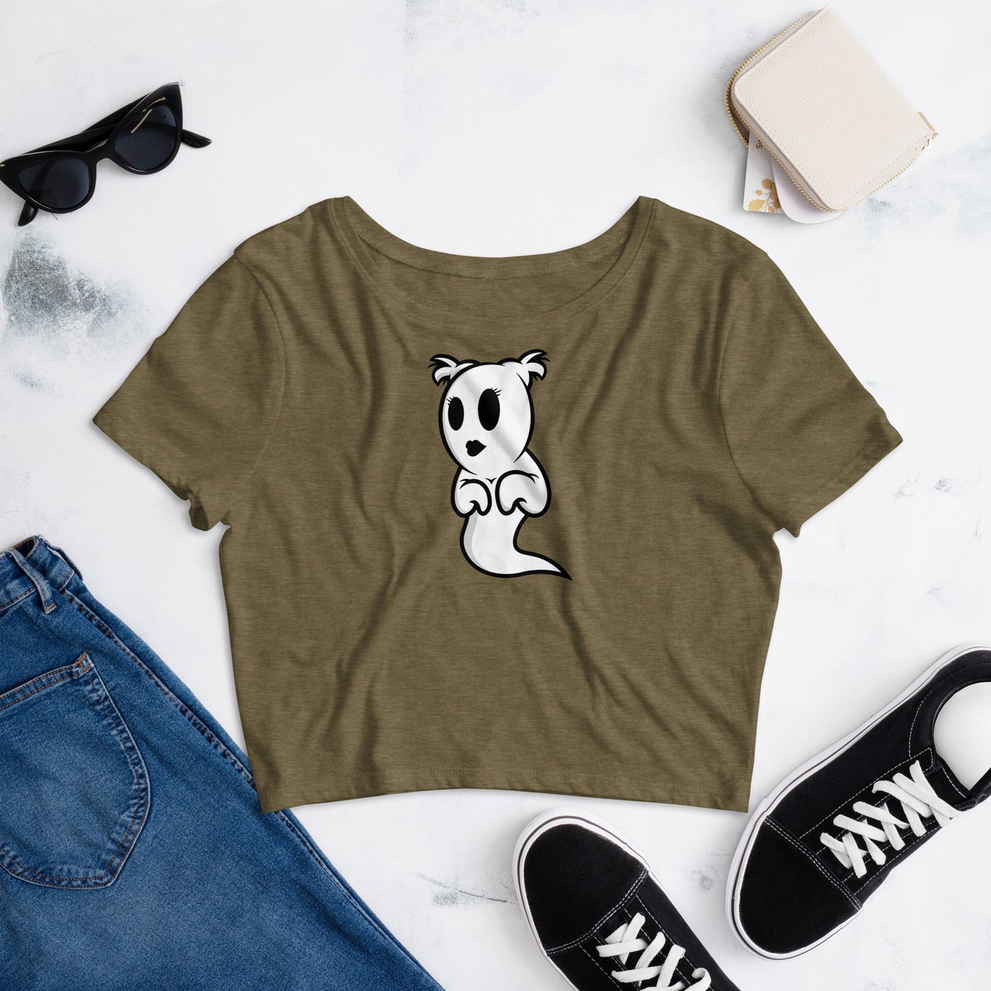 She So Ghostly Crop Tee